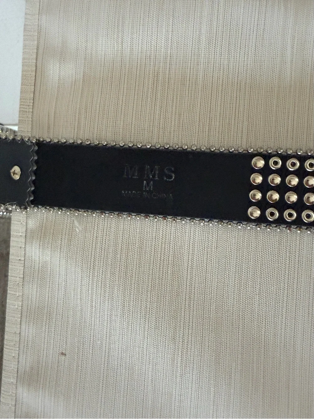 MMS Black Rhinestone Studded Western Belt Silver Cross Conchos